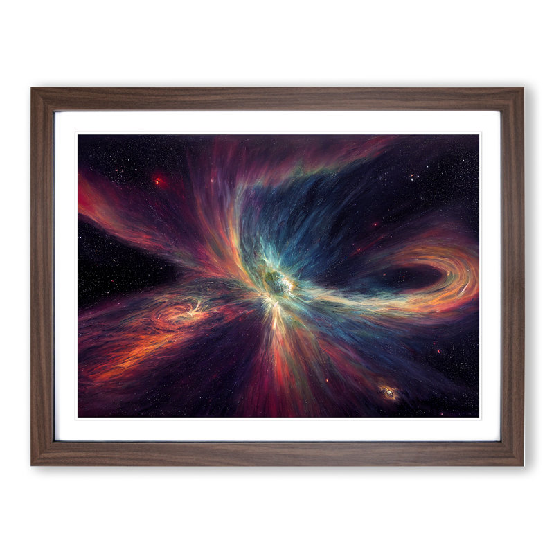 Magnificent Cosmos - Framed Print, 34cm H x 46cm W x 2cm D, Walnut