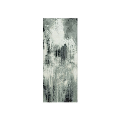 Tapis de couloir large en soie et en laine noué à la main 4 pi x 10 pi noir 9586CAC3B3724EC48FB2A8F40A60D729
