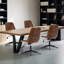 Chaise de bureau en cuir à hauteur ajustable 23 po avec dossier matelassé Mariello-103555100-103555104