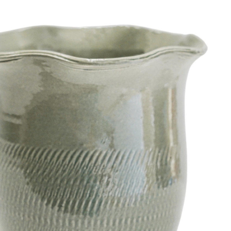 Camellia Sage Scalloped Edge Planter H25cm D26cm