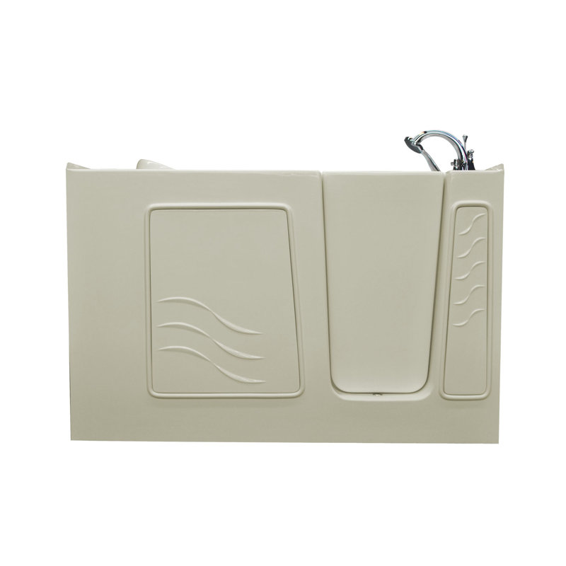 Tucson 60" x 30" Walk-In Soaking Bathtub, Biscuit, Right