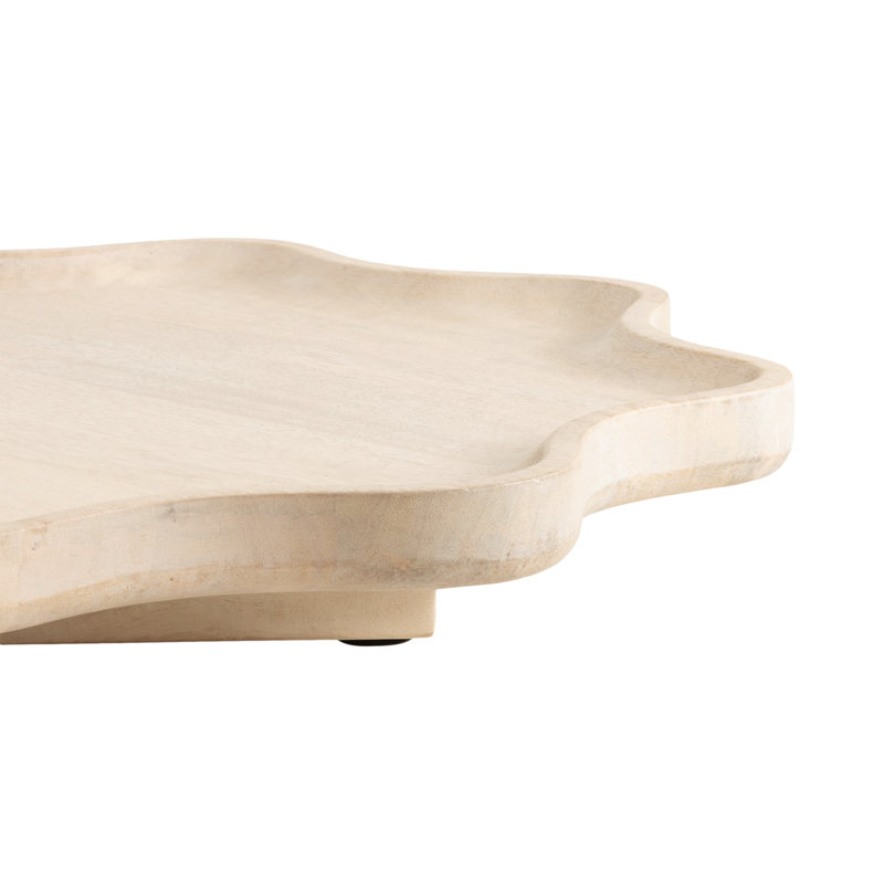 Alezar Round Scalloped Lazy Susan Tray