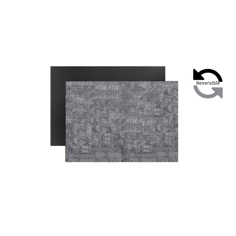 Ensemble de napperons en similicuir 4 pièces D mati, Vert / gris