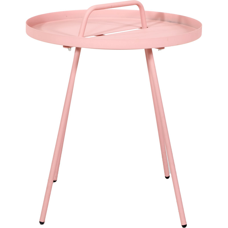 Bonner Round 44Cm L Side Table, Pink