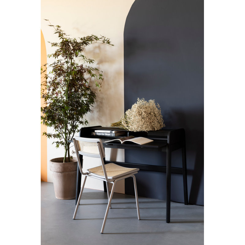 Barbier Solid Wood Writing Desk, Black