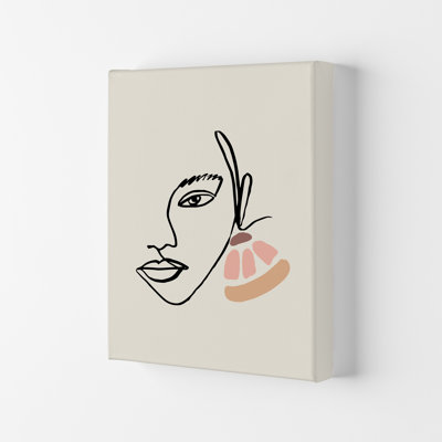 Boho Face With Earrings Sketch 1 Piece Wall Art