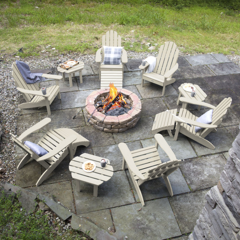 Anette 6 - Person Patio Conversation Set, Whitewash