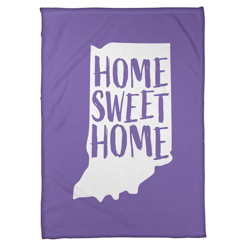 Couverture polaire à la maison indiana, 50 po x 60 po, Mauve