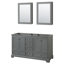 Ensemble de meuble-lavabo double 60 "avec miroir Deborah-97730155-97737074-97730159
