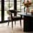 Modern 79" Oval Dining Table Set With 6 Velvet Dining Armchairs-1777344442