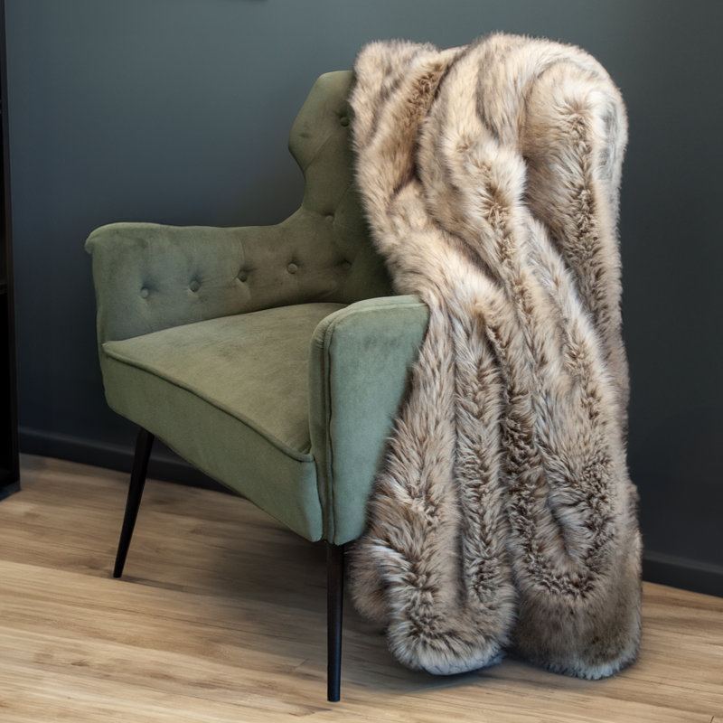 Jeté en fausse fourrure de luxe Thomas Collection®, L 60 po x L 60 po