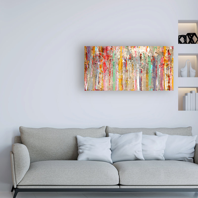 Reproduction d’art sur toile tendue « vertical Reflections » par Ingeborg Herckenrath, H 12 po x l 24 po x P 2 po
