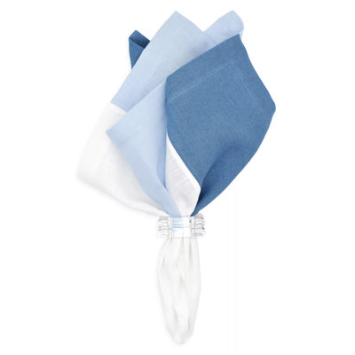 Color Block Linen Square Napkins