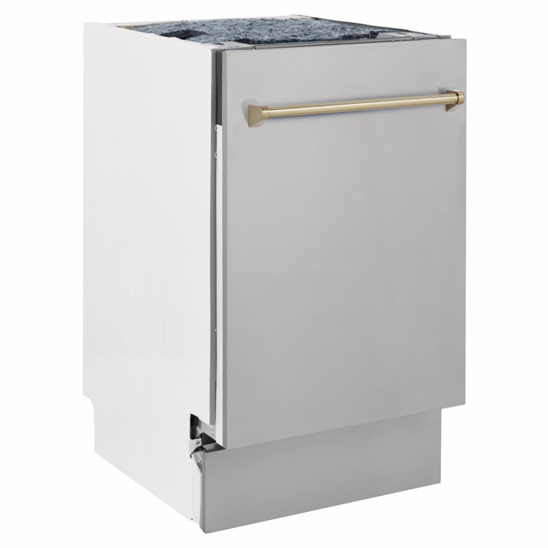 Autograph Edition 18" 51 dBA Built-In Button Control Dishwasher, Champagne Bronze