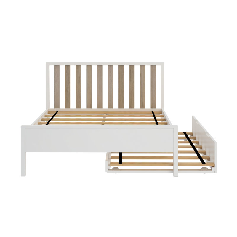 Brubaker Kids Platform with Trundle, Full, White