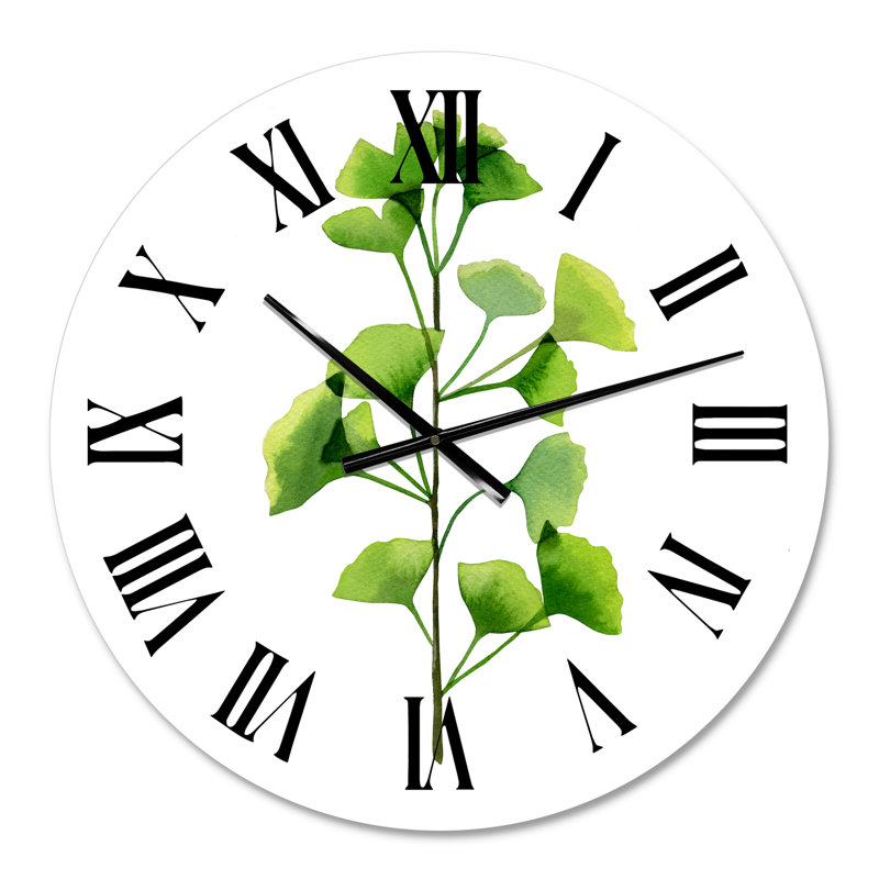 Green Field Plant Foliage - Horloge murale, Moyen