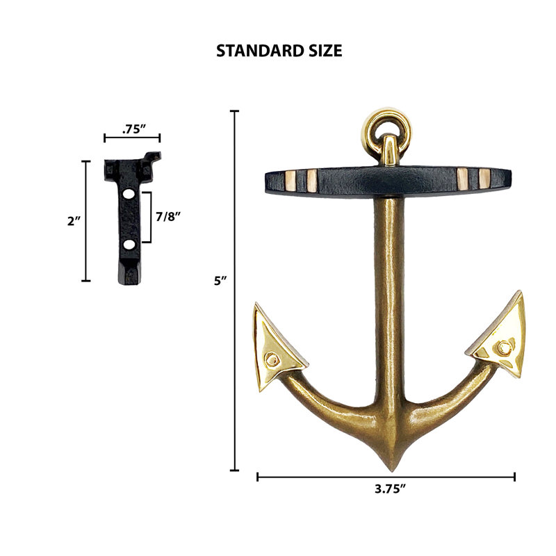 Solid Brass Nautical Anchor Door Knocker