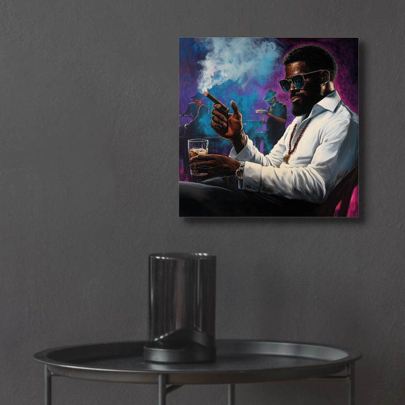 Art mural en verre «Unwind» par Rich Monet, H 12 po x l 12 po x P 0,13 po