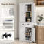 Garde-manger blanc de 72 po, grande armoire avec tiroir et portes. Permet de ranger plusieurs articles ménagers tels que l'argenterie, les serviettes, la batterie de cuisine. Possède des tablettes réglables. Apporte de l'élégance à la cuisine.