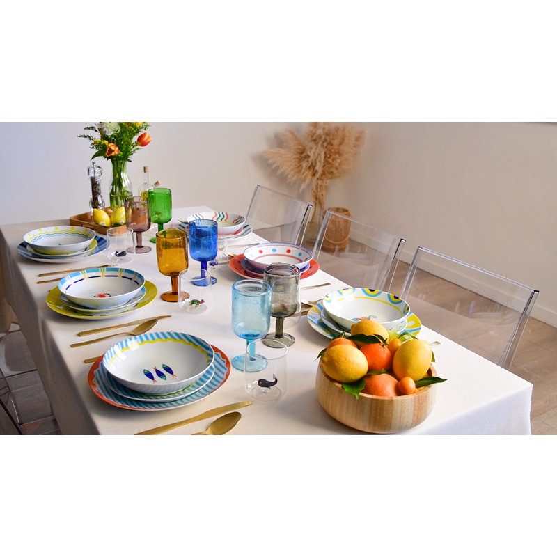 Corfu' Piece Porcelain Dinnerware Set - Service for 6
