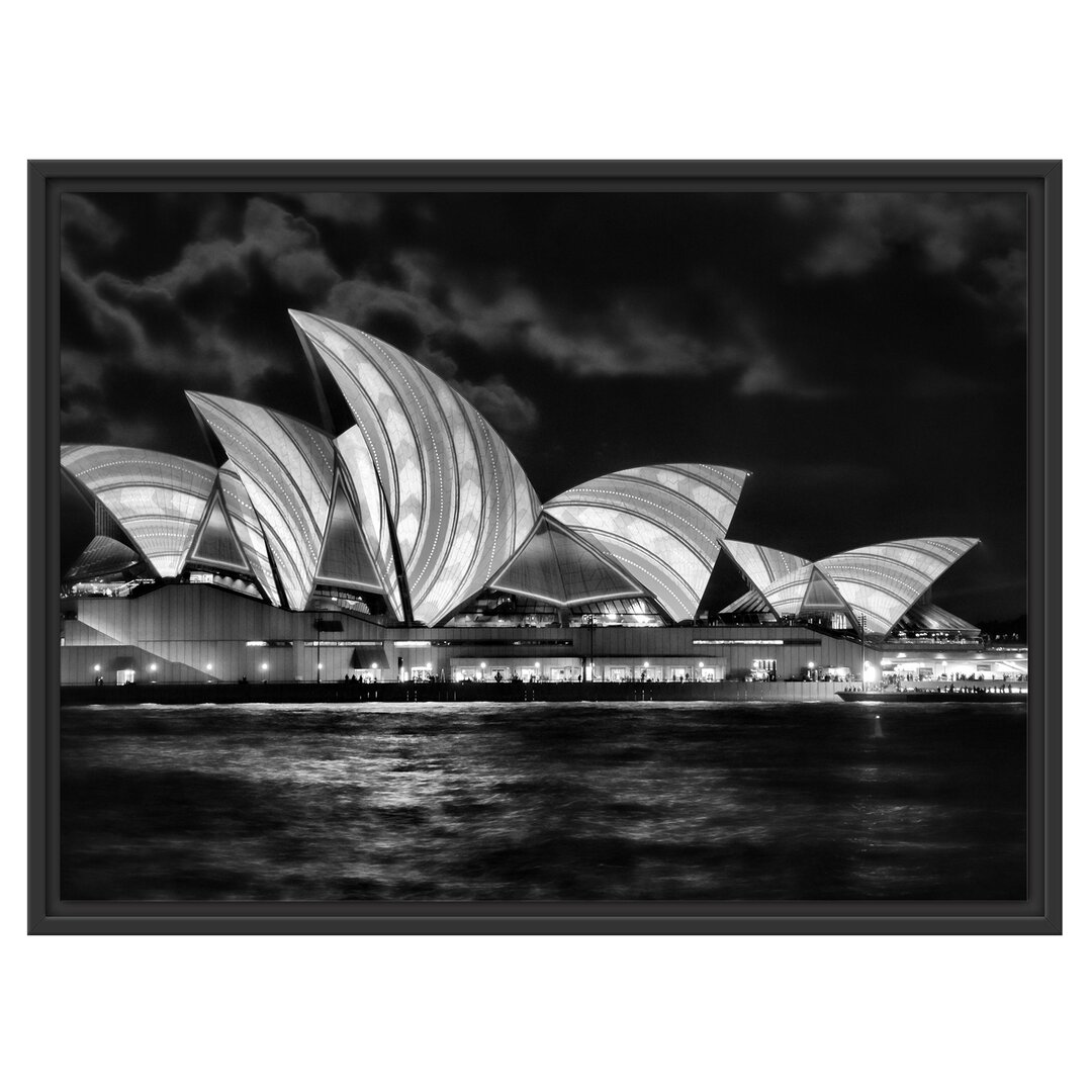 Gerahmtes Wandbild Sydney Opera House Streifen