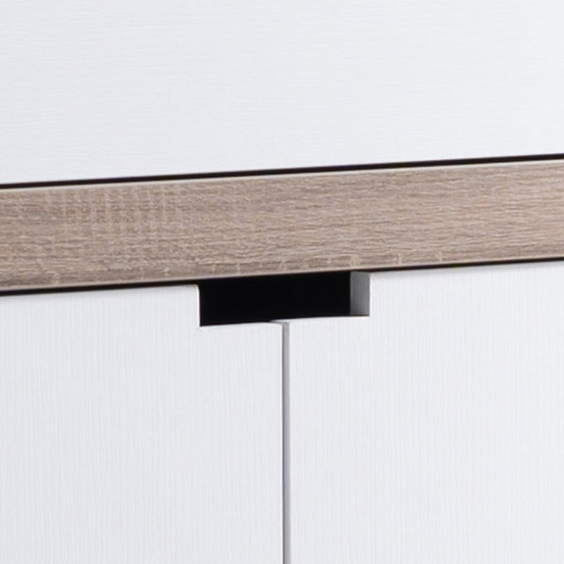 Moderniser l'espace de cuisine avec armoire-buffet à 4 tablettes, rangement optimal à 4 tablettes taupe blanc et foncé