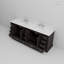 Meuble-lavabo double espresso 84 po X P 22 po D, dessus en marbre de Carrare et ensemble de robinet-63688101-63688103