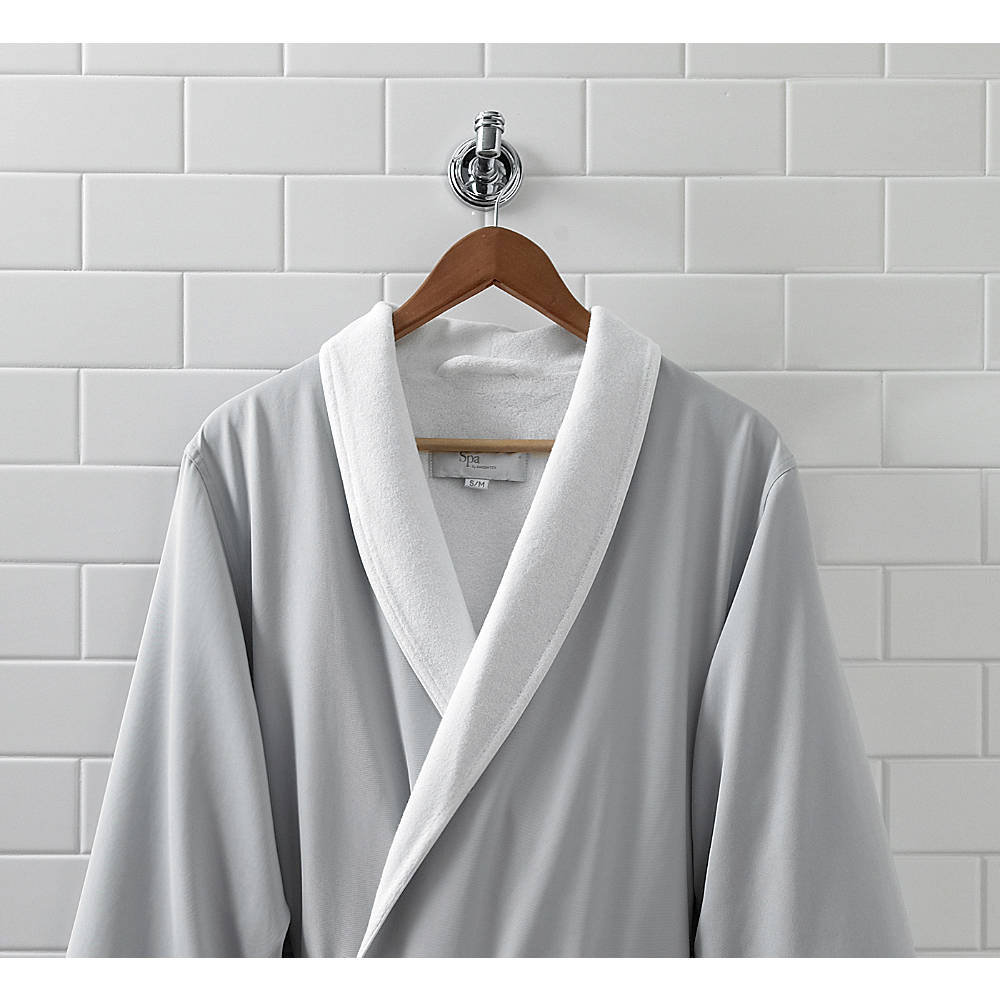 Polyester Bathrobe, Large / Extra Large, Silver Sage