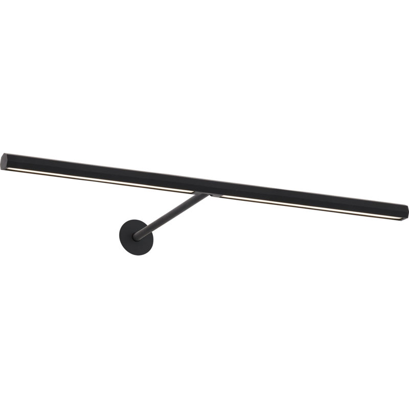 Plural Faceted Picture Light, Nightshade Black, 0.7" H x 18" W x 8.9" D, 13.5