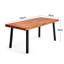 Dining Table with Solid Wood Detail, pairing Dining Room with 19.1 Kg Product Weight and Outdoor Use