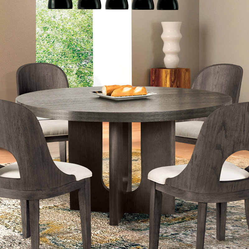Doloros 54" Round Dining Table, Brown