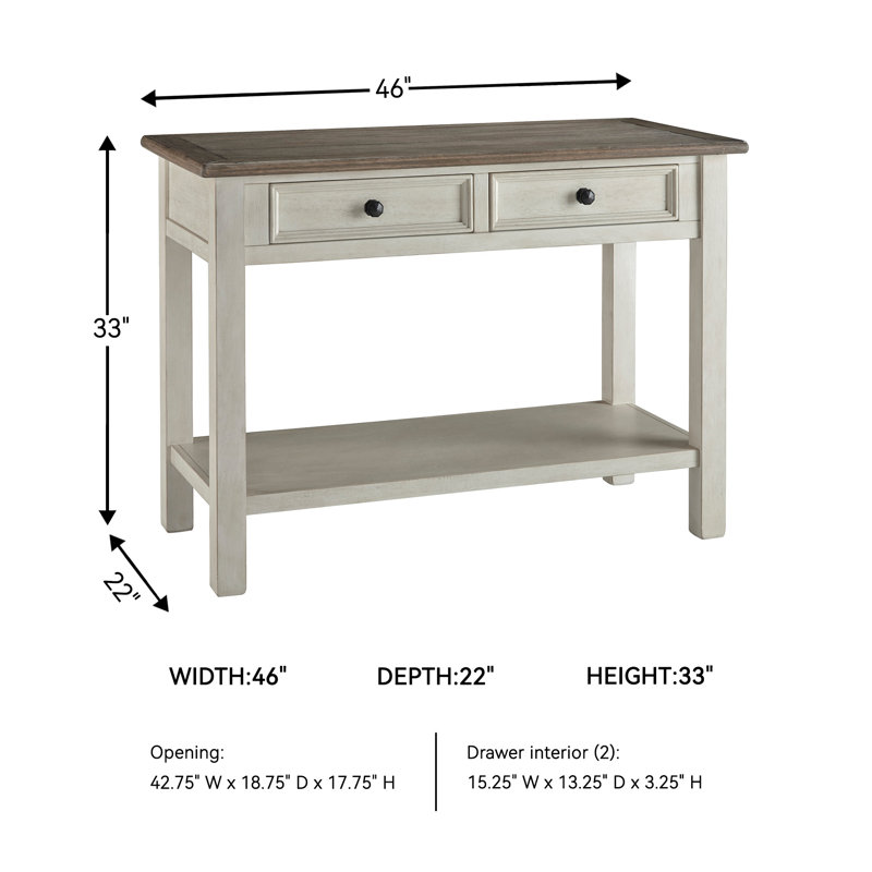 Chailey 46.13'' Console Table, White