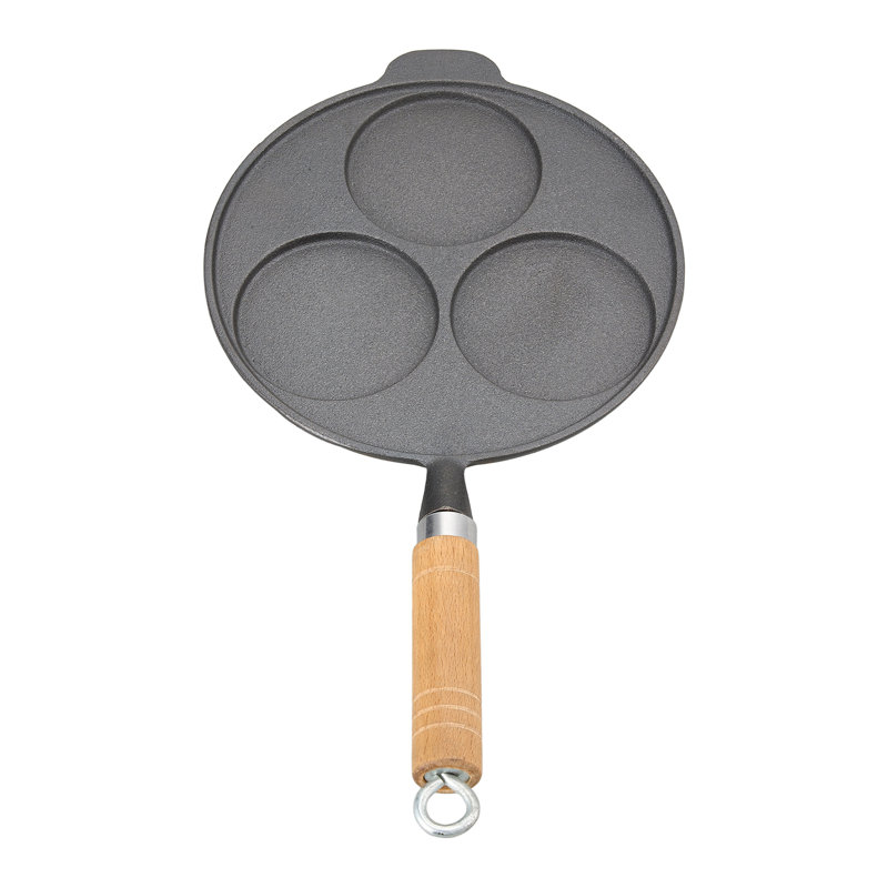 3-Hole Cast Iron Frying Pan