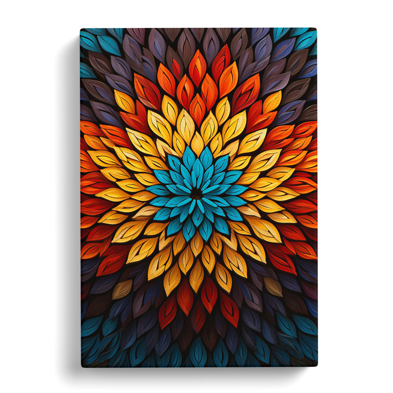Mandala Op Art - Wrapped Canvas, 60cm H x 40cm W x 3cm D