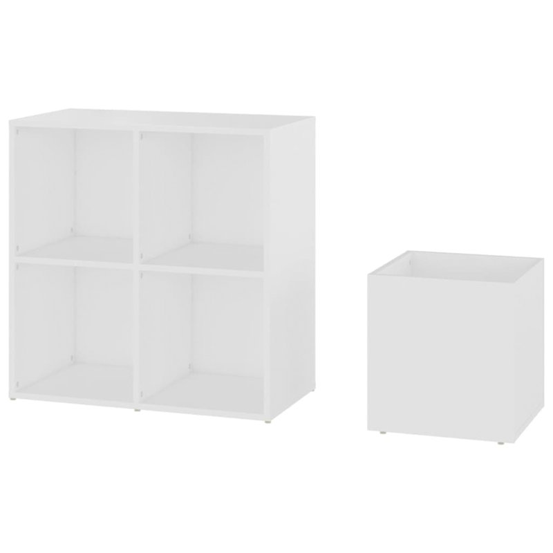 4 Pair Solid Wood Shoe Rack, White
