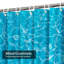 Rideau de douche bleu vif avec 12 crochets Sun Wave-1772562917