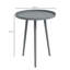 Outsunny Round Garden Coffee Table Rounded Steel Edge Ø40 x 50H cm Grey