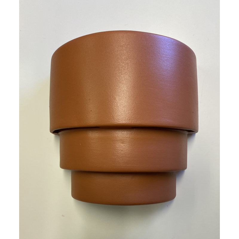 Dara Ceramic Flush Mounted Sconce, Rose