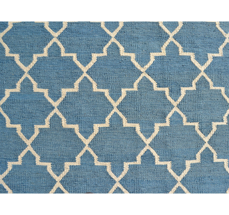 Geometric Area Rug in Blue