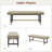 48.43''W Leather Upholstered Bench With Metal Legs-1193262362