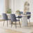 Marble texture 70.9 "Rectangular Dining Table Set-55343811-55343822-55214778