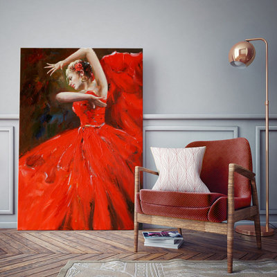 Flamenco by Grant Wood - Wrapped Canvas Painting