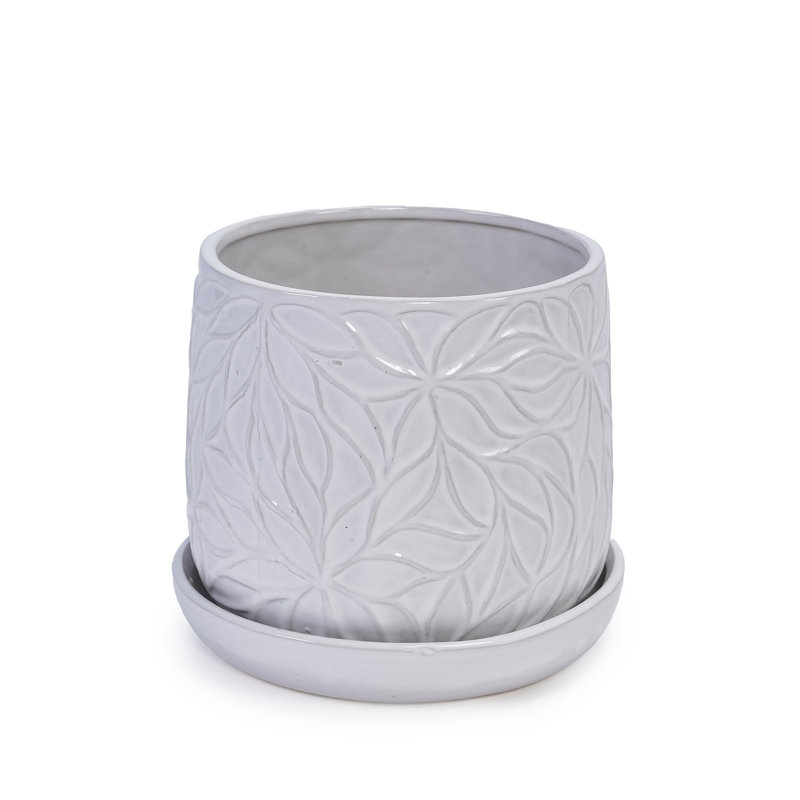Jardinière en céramique Optimal Drainage de style moderne pour l'intérieur et l'extérieur