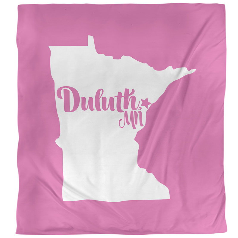 Ensemble de housse de couette duluth, Rose, Housse de couette simple TG, Microfibre