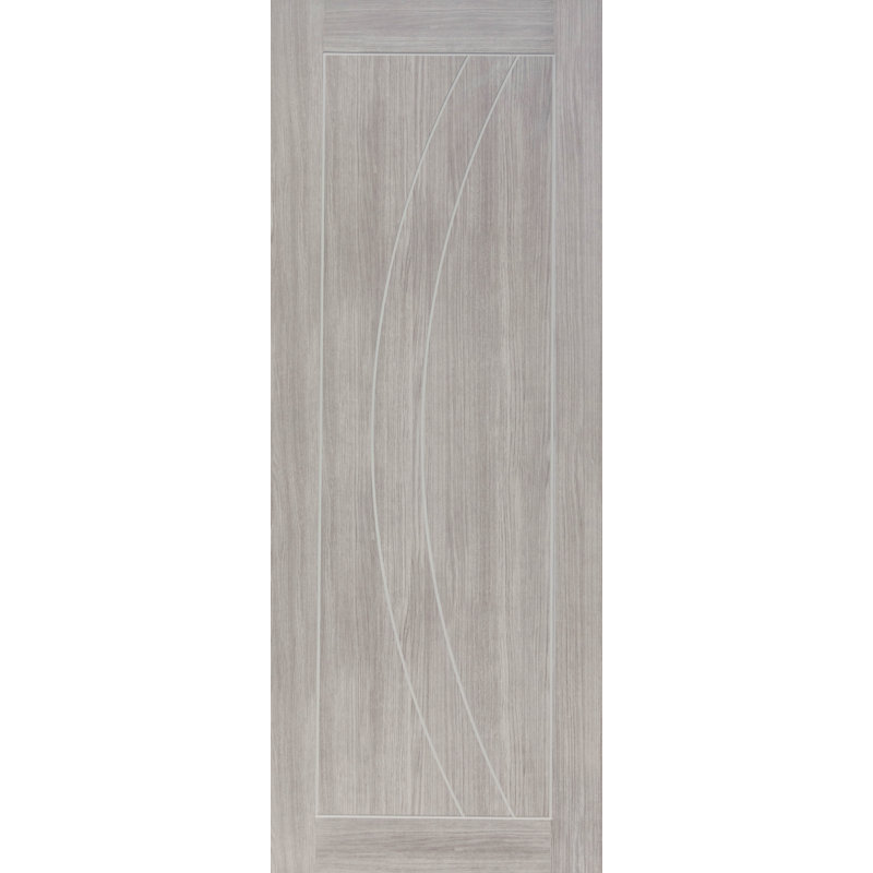 Internal Glazed Laminate White Grey Ravenna, 198.1cm H x 68.6cm W x 3.5cm D