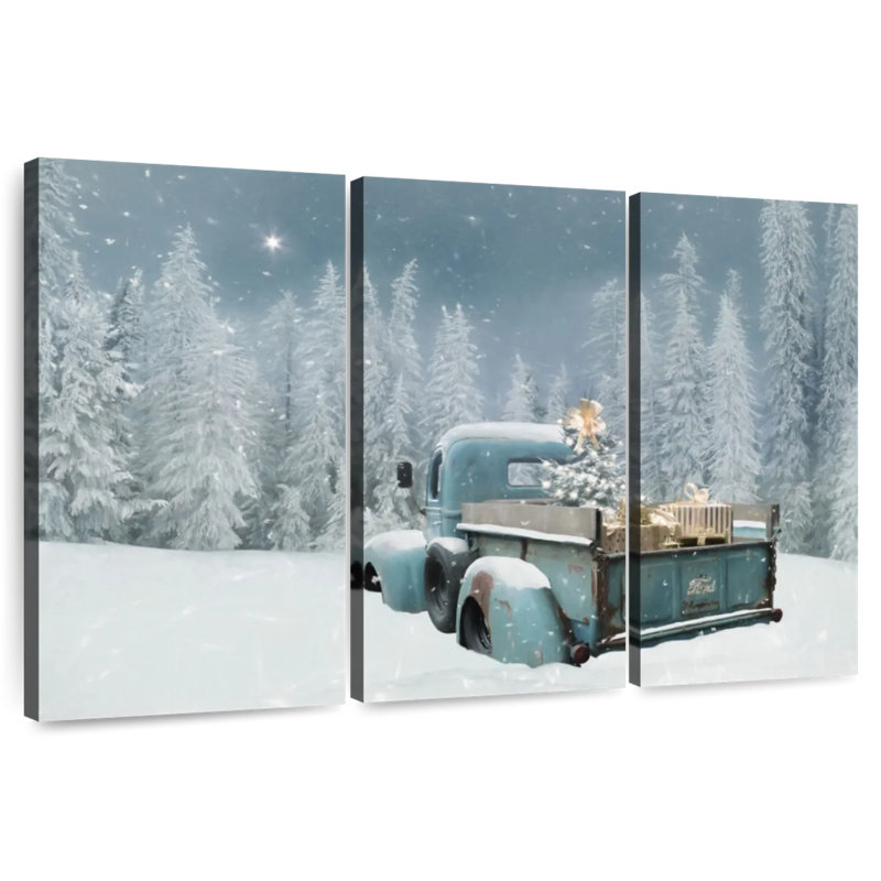 Lelend Blue Truck Be The Light, 20" H x 33" W