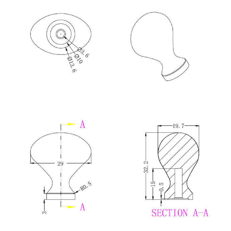 Oval Knob