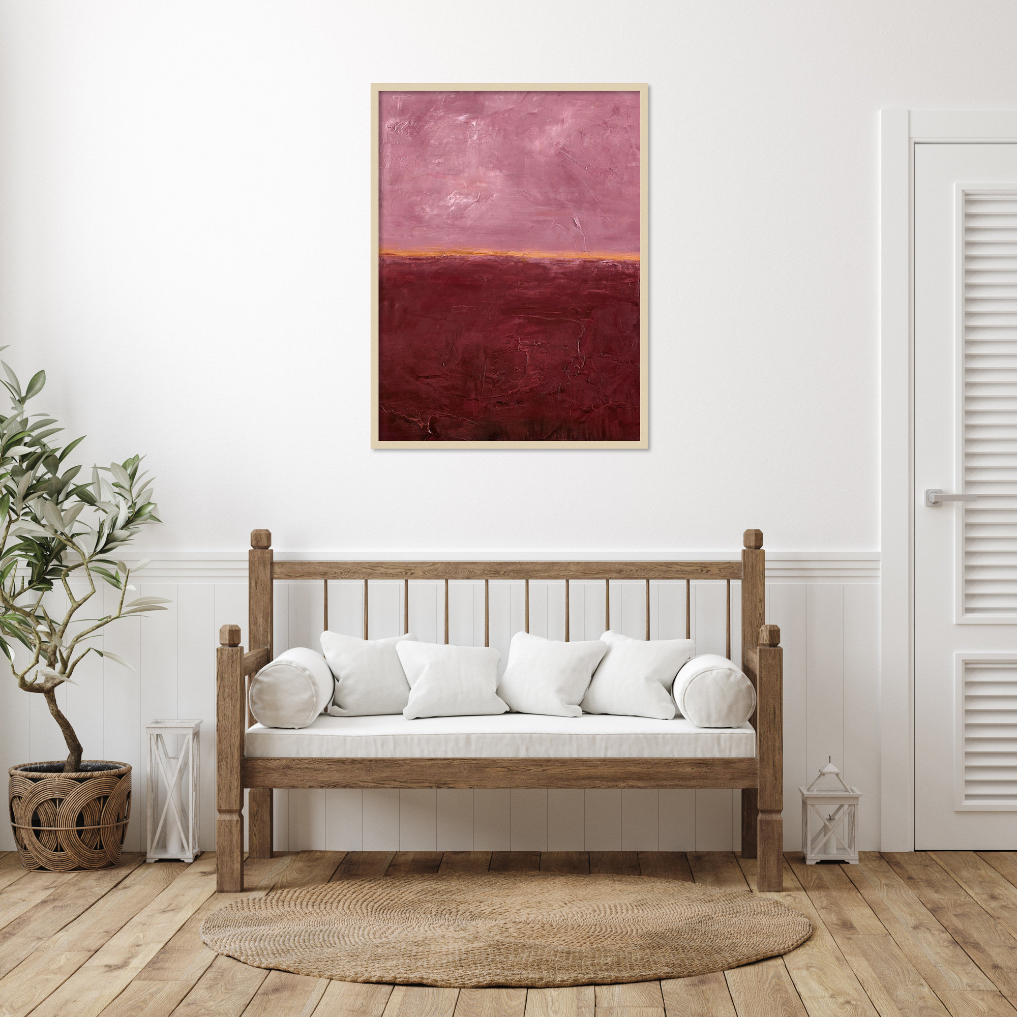 Edge Rose by Design Fabrikken Wood Framed Wall Art Print, Brown, 41" H x 31" W