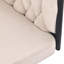 Tufted Metal Parsons Chair in Beige