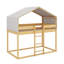Lit simple superposé en bois avec tente-2104640520